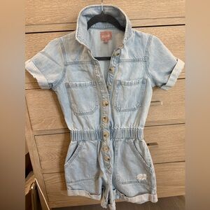 Show me your mumu Light Blue Denim Romper-XS